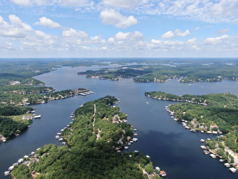 Ariel view of Lake of the Ozarks.