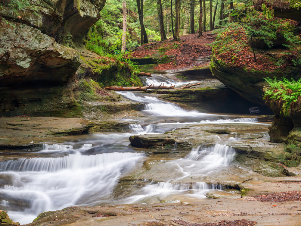 Middle Falls in Old Man's Creek is a beautiful series of Ohio waterfalls