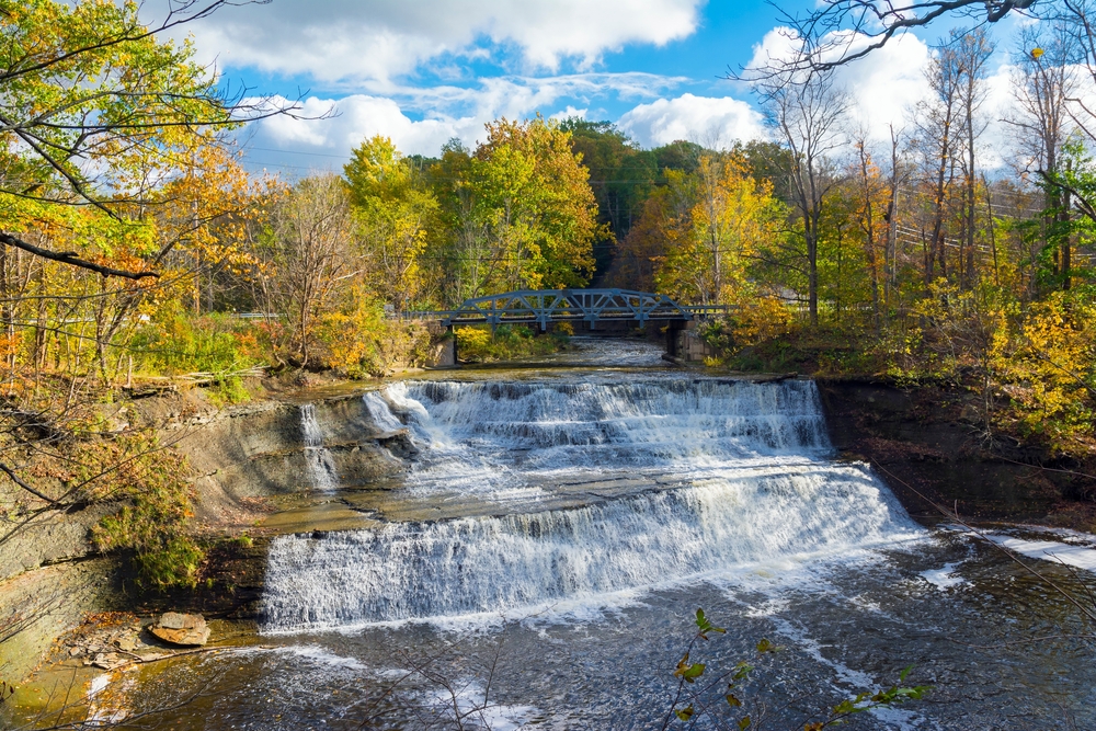 Paine Falls Park near Painesville, Lake county, Cleveland suburb in Ohio