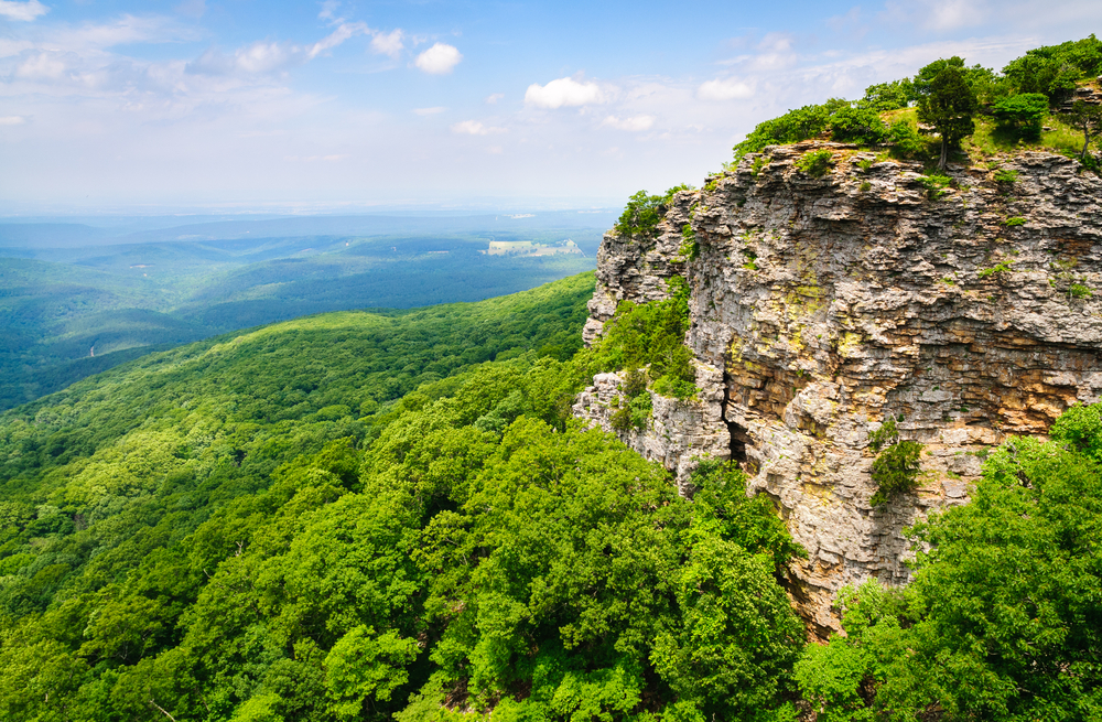 The Ozark Mountains near Branson City on a sunny day in the summer