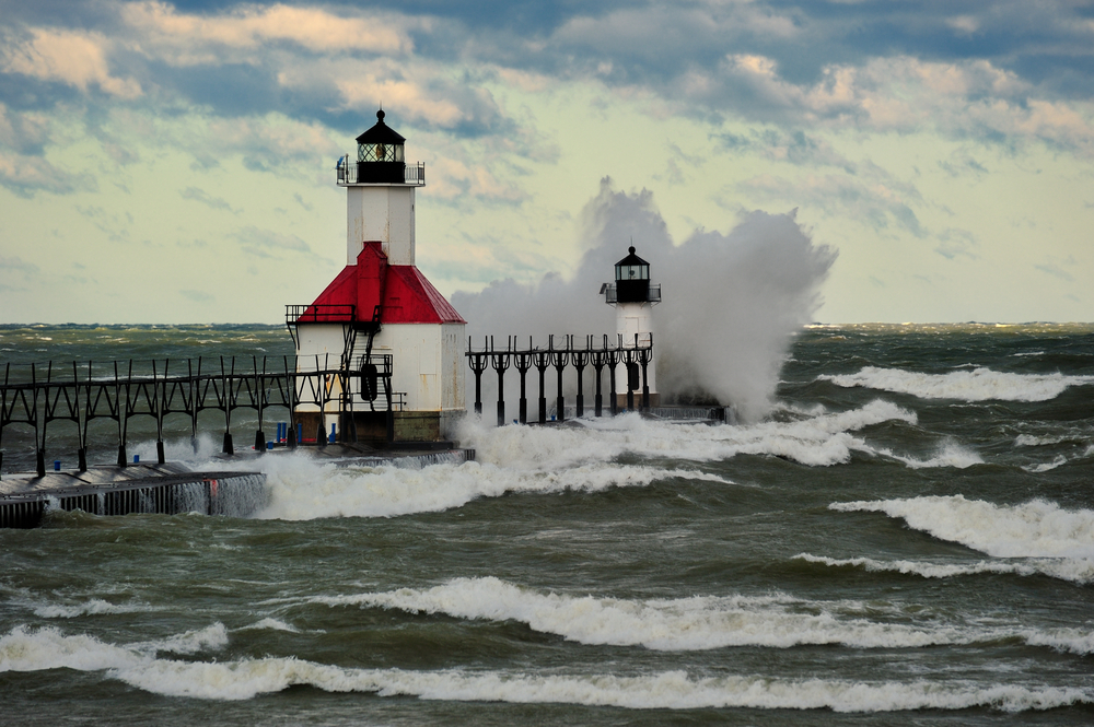 Lake Michigan Lighthouses In Indiana Shelly Lighting   Lighthouses In Michigan StJoseph 