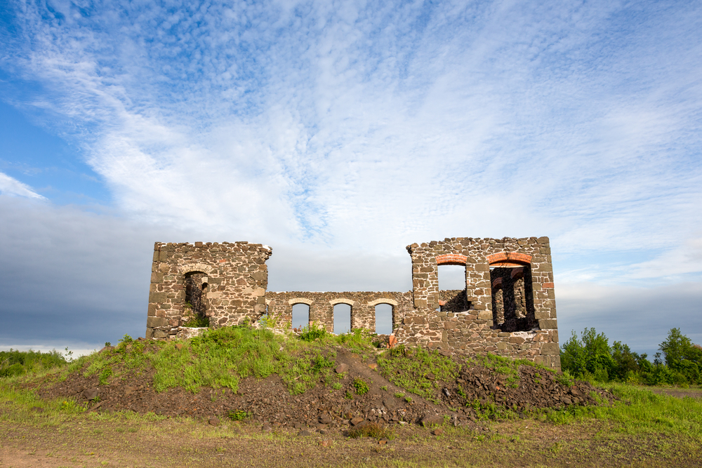 Abandoned factory ruins at the Keweenaw National Historic Park