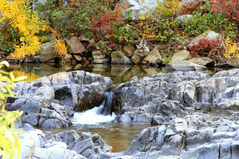 The Johnson Shut-ins on a sunny fall day during a Midwest road trips.