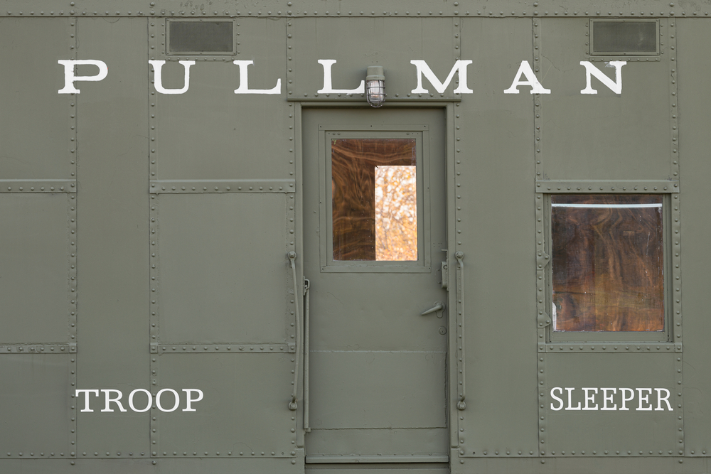 One of the historic train cars at the New Buffalo Train Museum