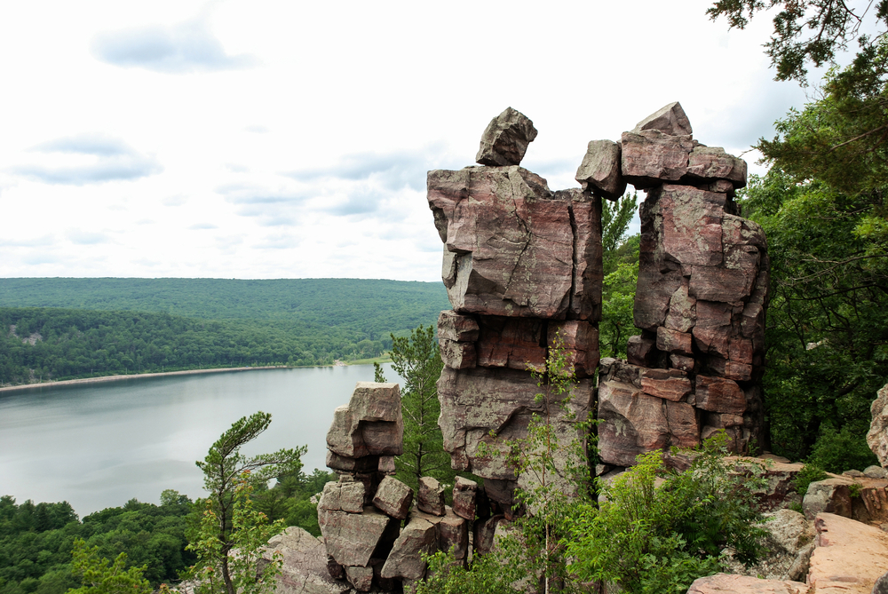 An interesting rock formation at a state park in Wisconsin