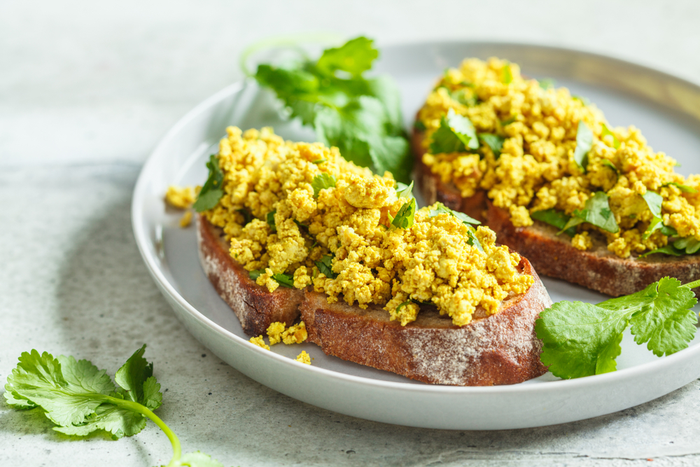 Tofu Scramble With Greens on toast