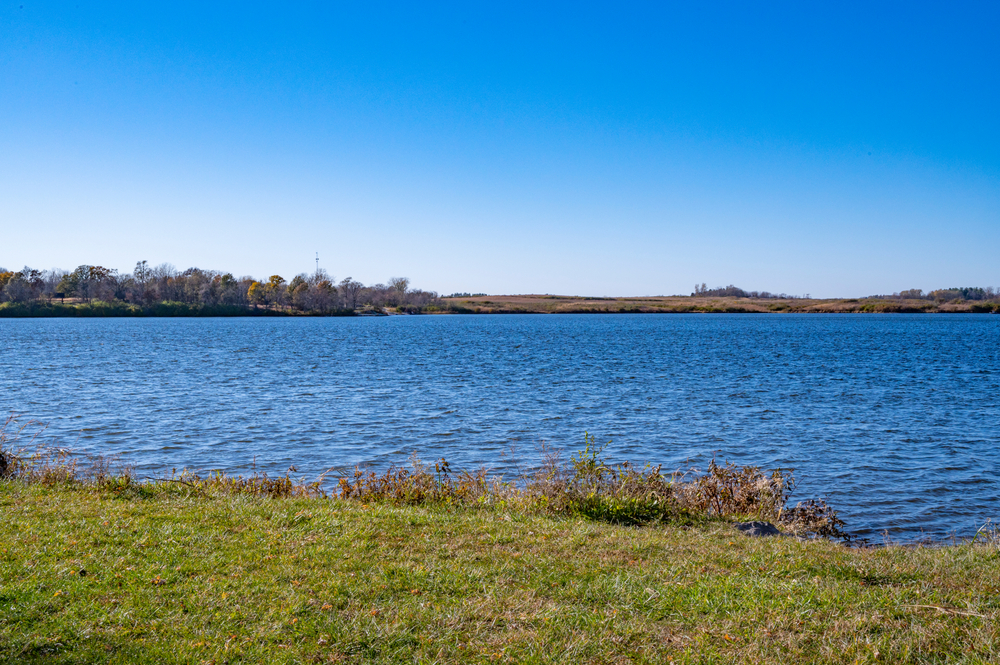 The beautiful, blue Big Creek Lake.