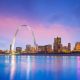 The St. Louis skyline at sunset, featuring the Gateway Arch, one of the best things to do in St. Louis.