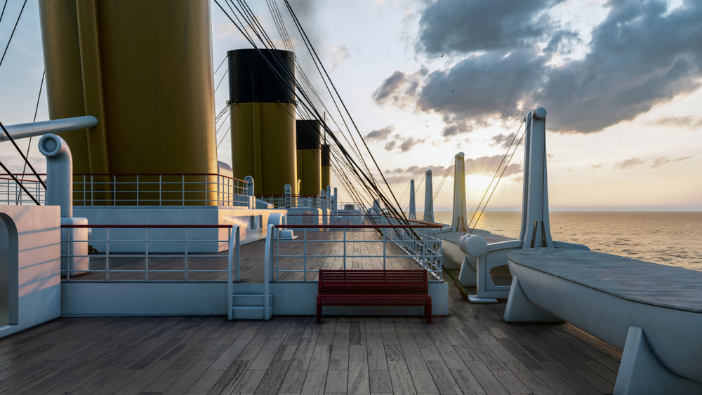 A 3D render of the deck of Titanic. Visiting the Titanic Museum is one of the things to do in Branson