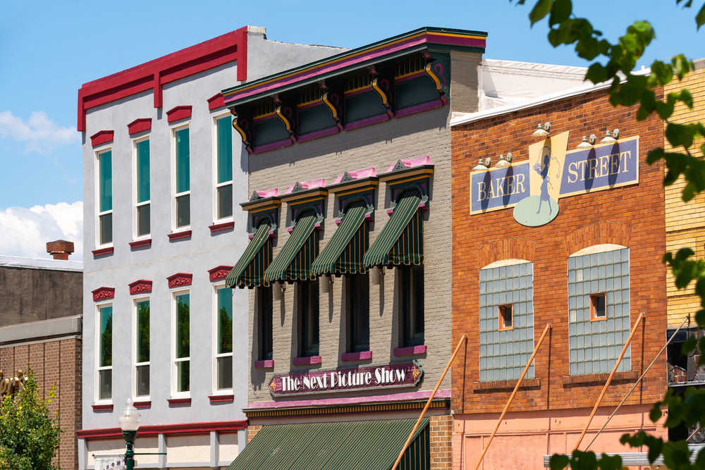 Historic storefronts in downtown Dixon. One of the cutest small towns in Illinois!
