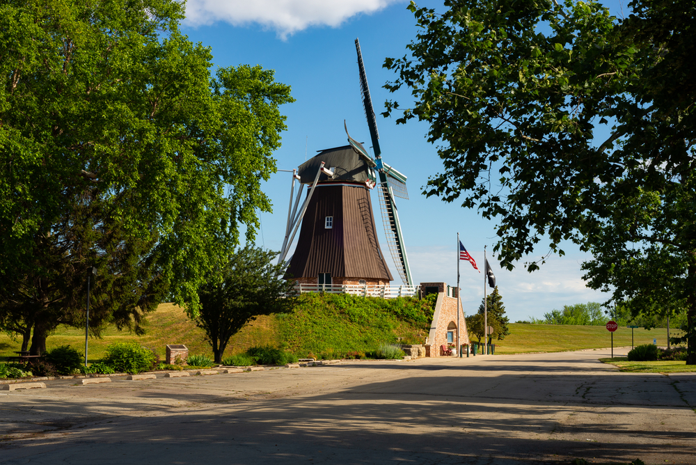 The Fulton windmill looking picture perfect.