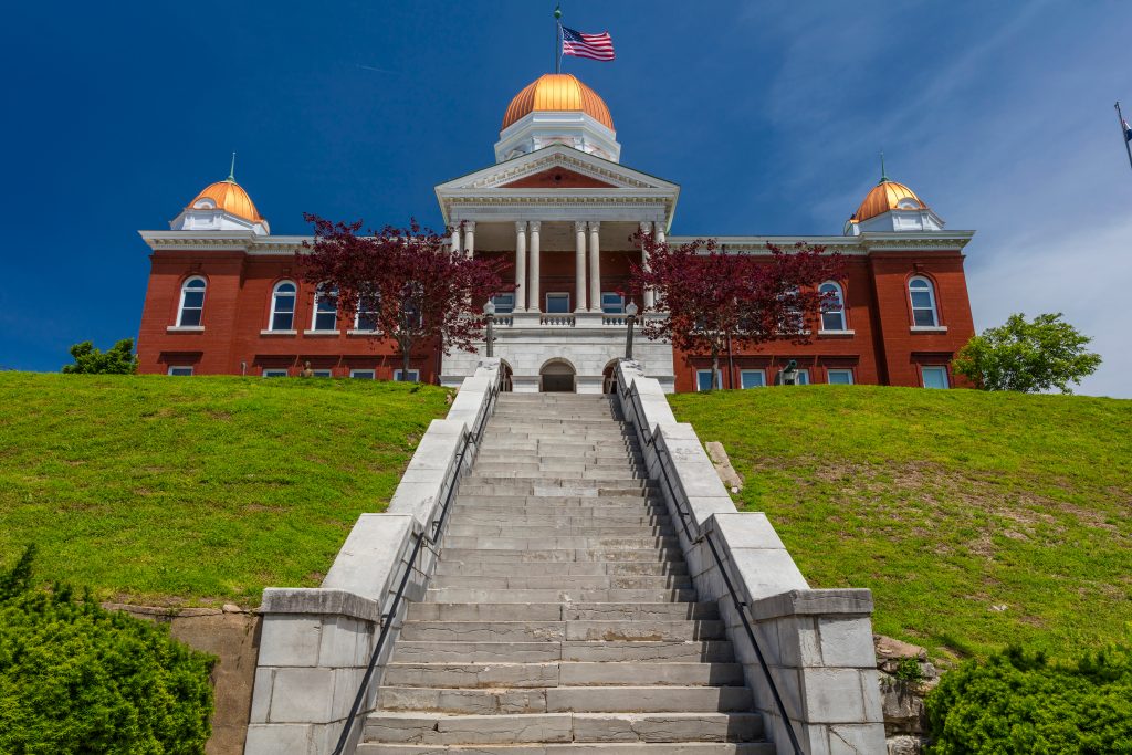 The historic Gasconade Courthouse in Hermann.