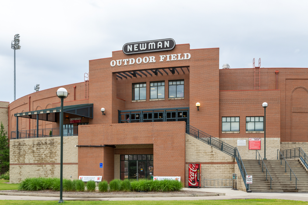 outside the building of newman outdoor field