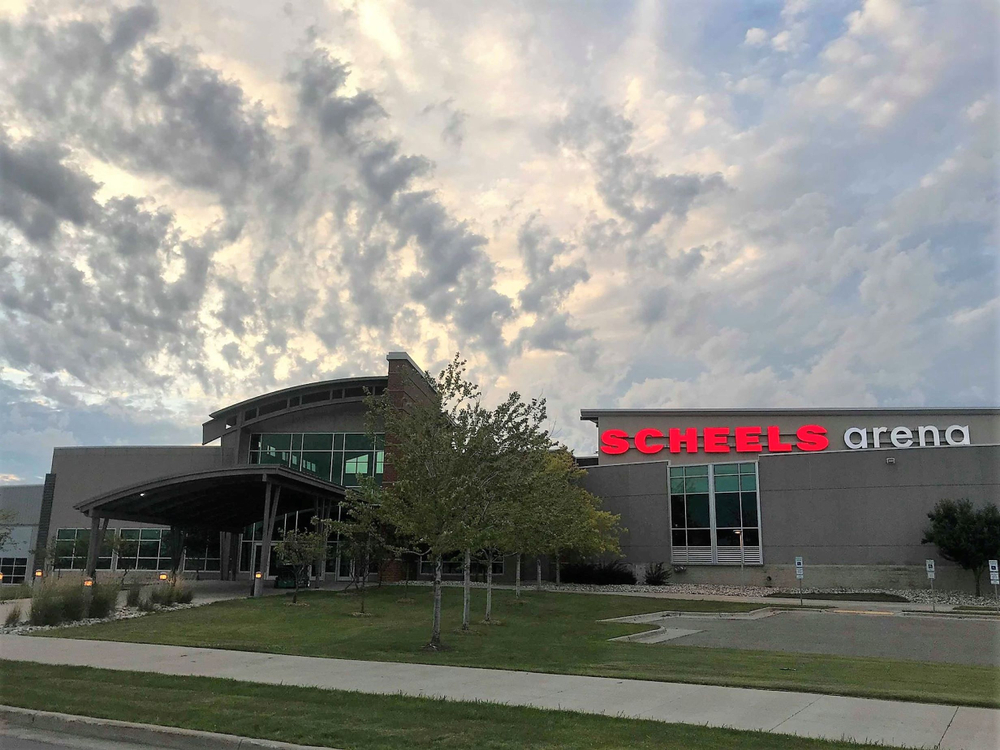 building with scheels arena board