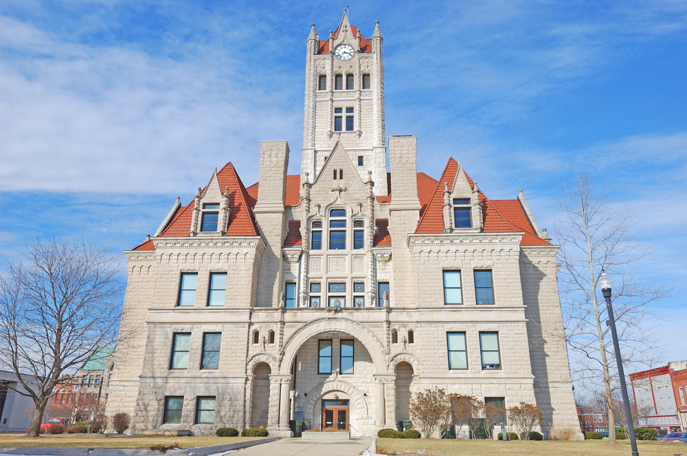 Town Hall in Greenfield, one of the most interesting small towns in Indiana.