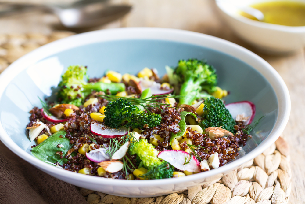 Red Quinoa With Corn And Broccoli Salad By Vinaigrette at a popular restaurant in Marquette MI