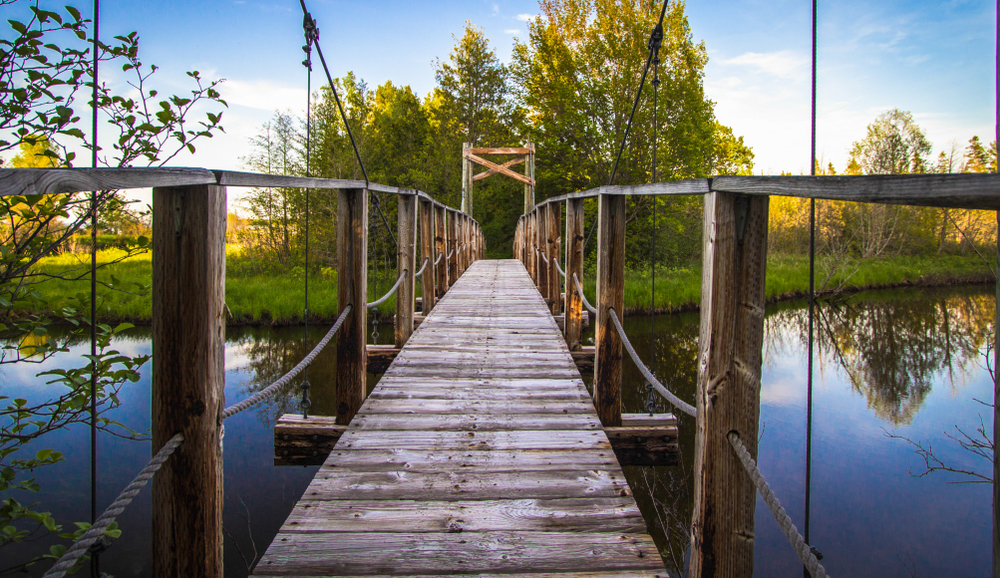 An old bridge on the Country National Scenic Trail.