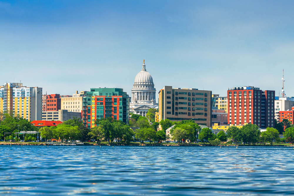 Madison skyline with Madison skyline in the background. 