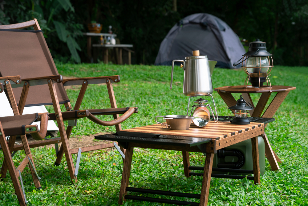 tent with portable table and chair 