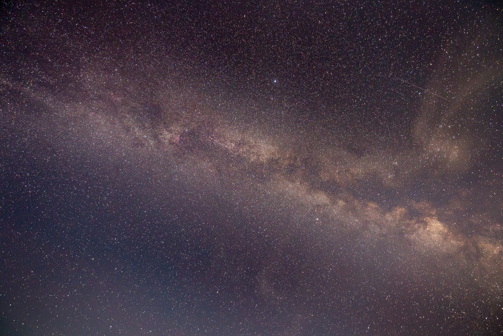 The night sky full of stars in an article about romantic getaways in Wisconsin. 