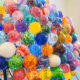 colorful glass balls at one of the museums in Ohio