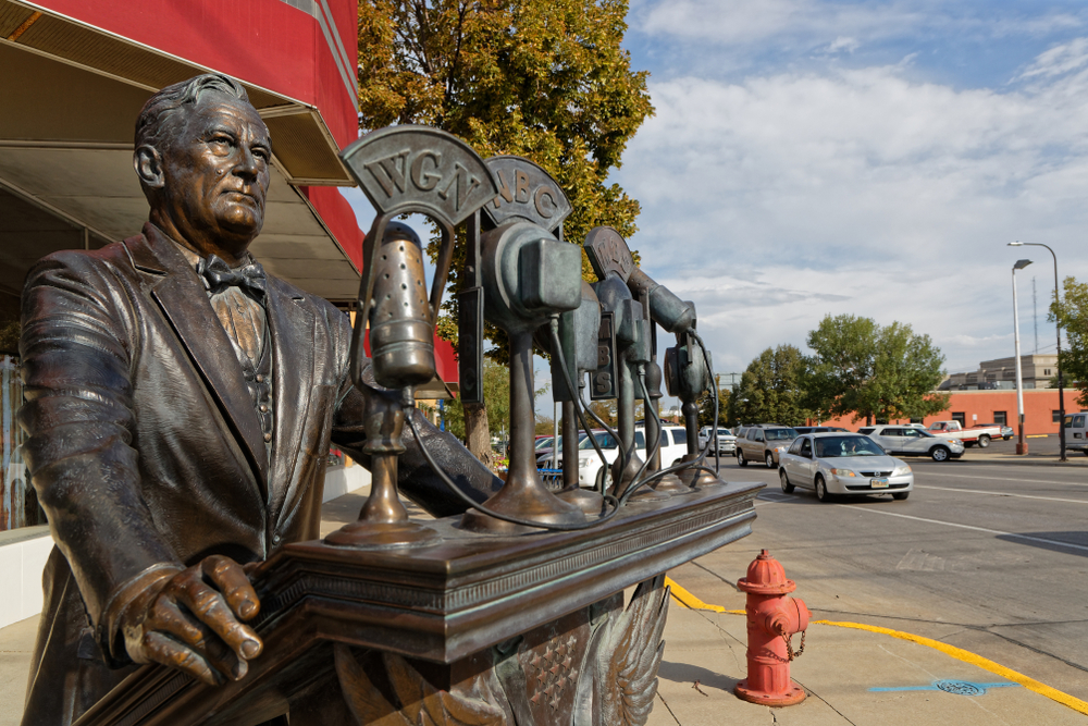 The City of Presidents is a series of life-size bronze statues of past presidents along Rapid City streets.