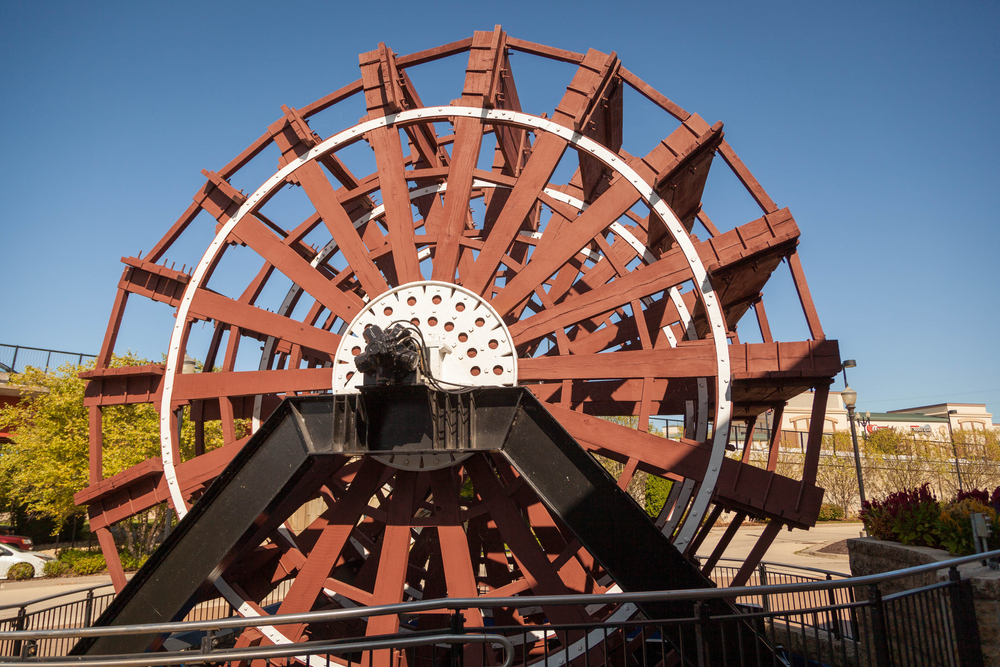 paddle wheel for an old steam ship