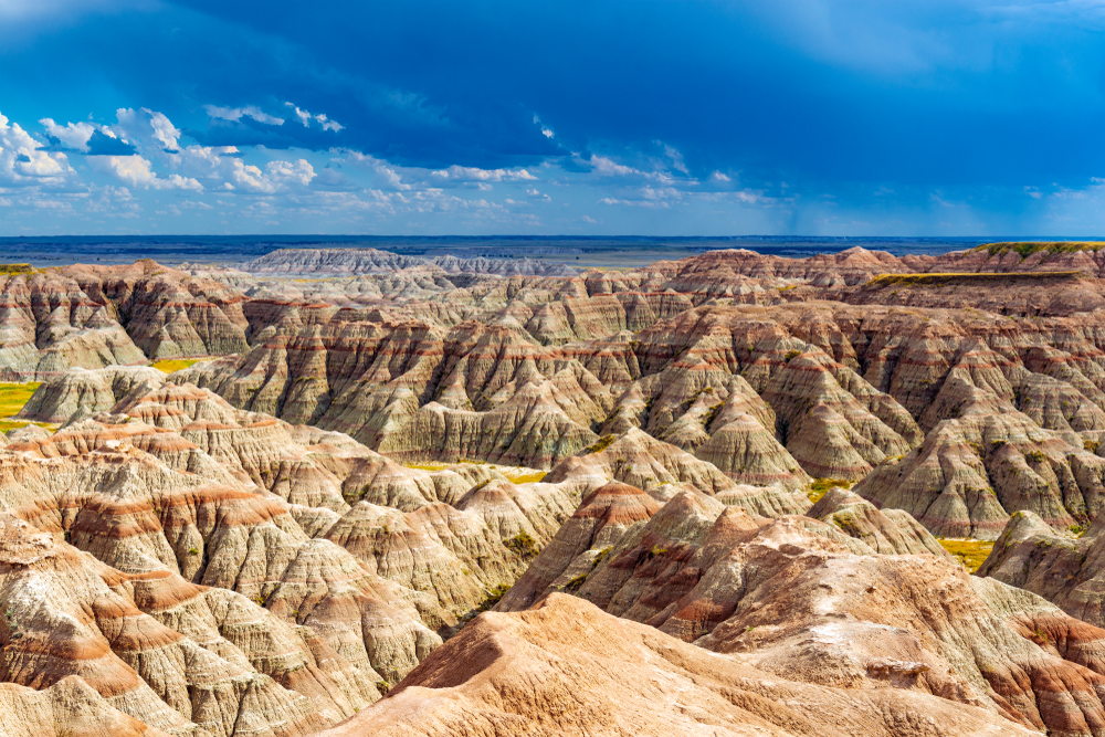 The Badlands in an article about state parks in North Dakota. You can just see barren canyons for miles. 