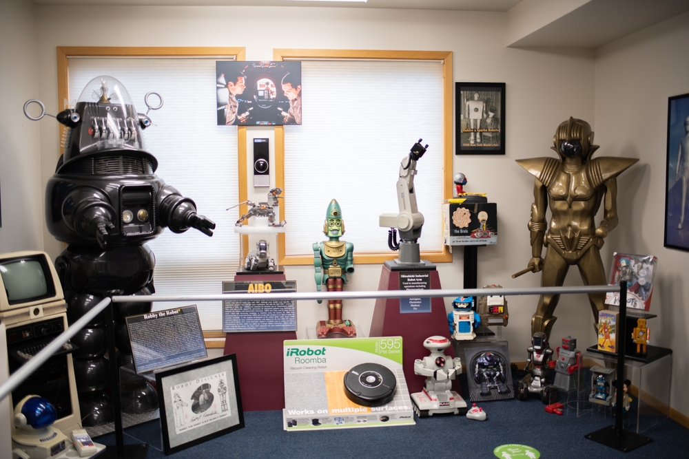 A display of robotics through history at a museum that is one of the best things to do in Bozeman Montana