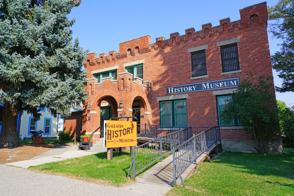 The front exterior of an old jail that is now a museum that is one of the best things to do in Bozeman