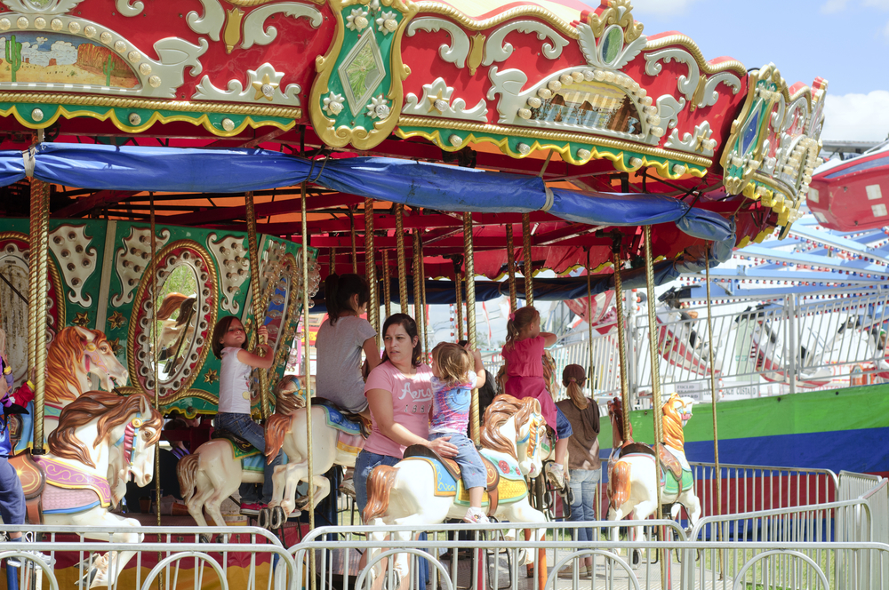 Merry-go-round in an amusement park things to do in canton