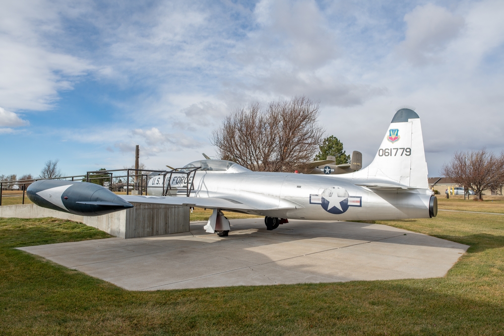 An air force plane on display at the Malmstrom Air Force Base Museum and Air Park in Great Falls.