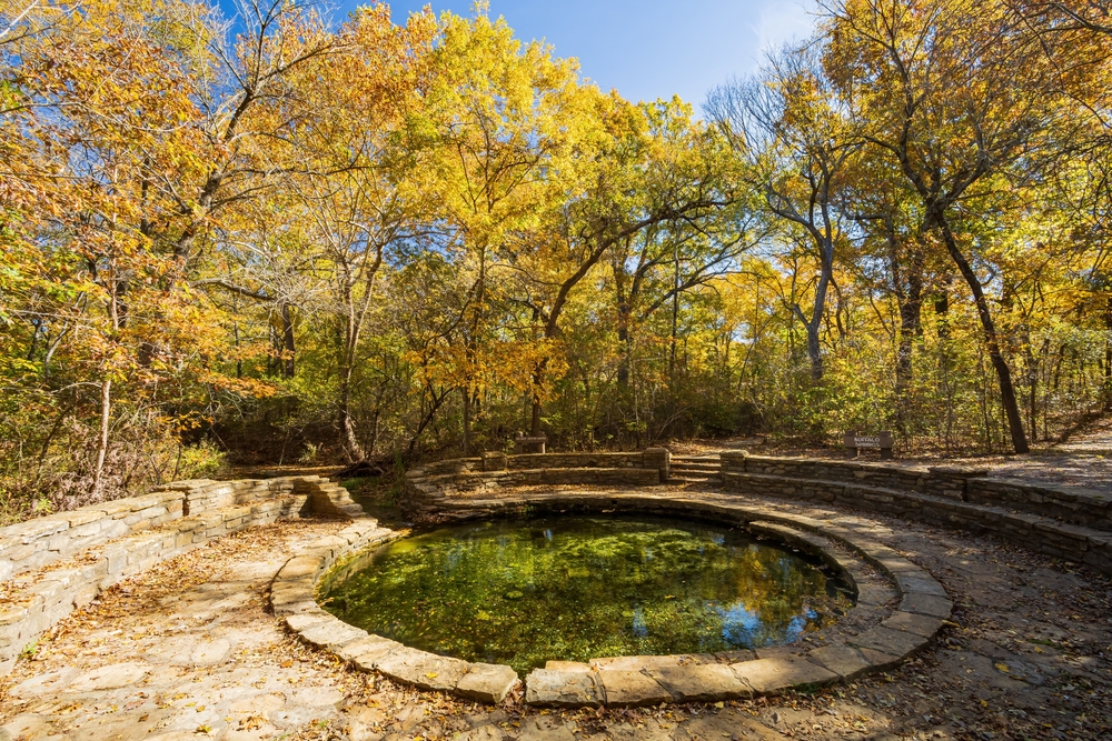 Fall day at the round Buffalo Springs.