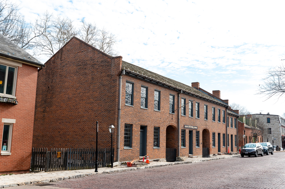 The brick exterior of the First Missouri State Capital State Historic Site.