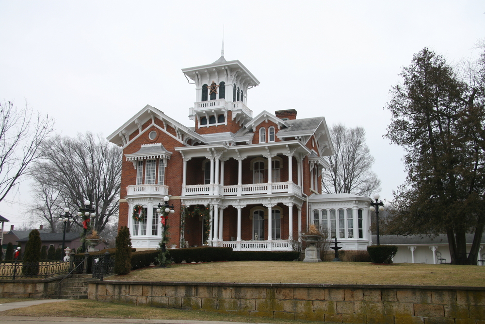 The historic Belvedere Mansion, a Civil War Era mansion in Galena IL