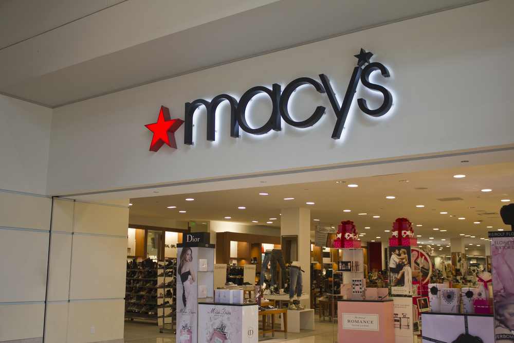 Entrance to a Macy's store at a shopping mall.