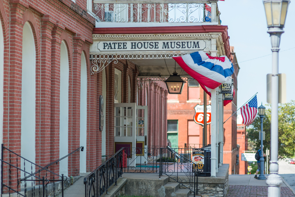 The Patee House museum at the historic Pony Express office building in St. Joseph. One of the things to do in St Joseph MO