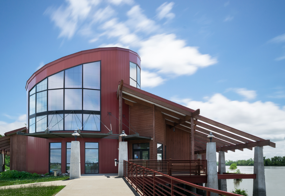  Remington Nature Center in St. Joseph Missouri. Exhibits, classrooms, wildlife viewing areas, and meeting rooms and classrooms. 