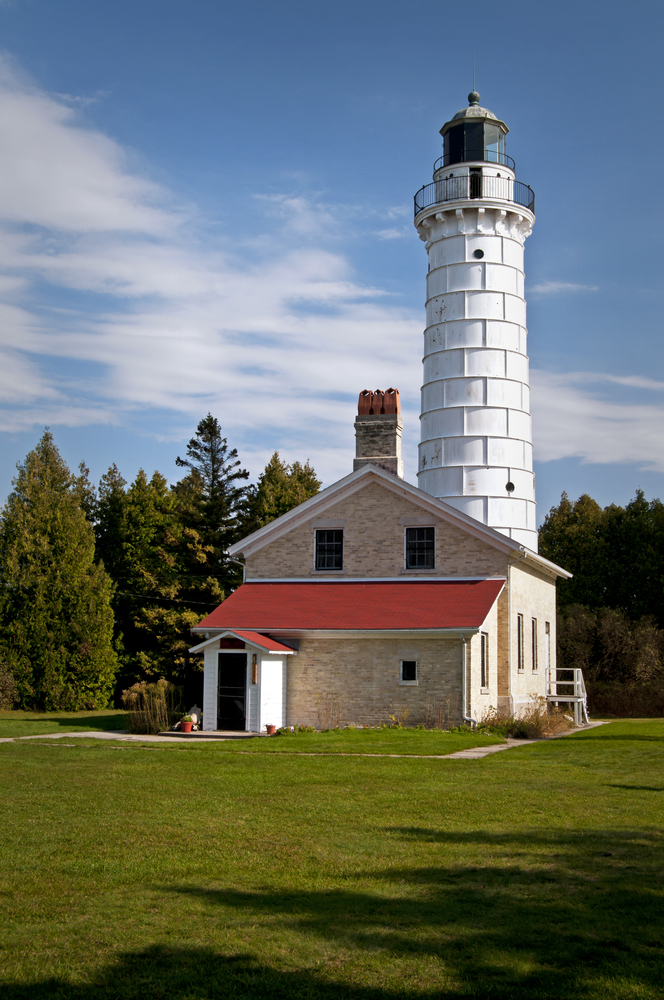 One of the Door County Lighthouses. The lighthouse festival is one of the things to do in spring in Door County. 