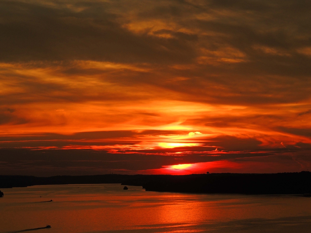 sunset view over a river