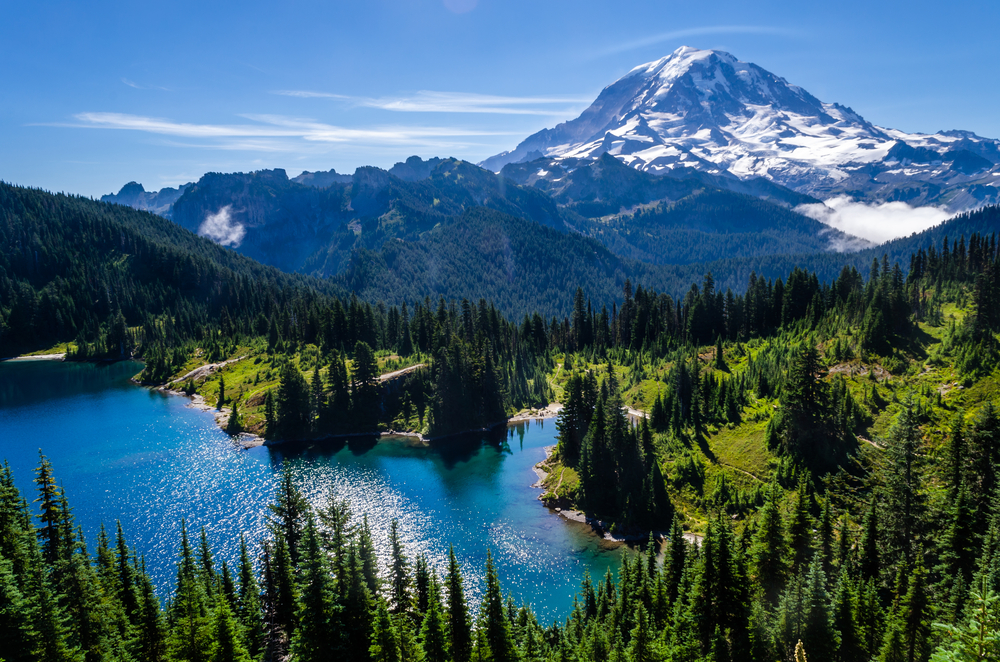 mountains with lots of trees and lake nearby places to visit in the US before you die