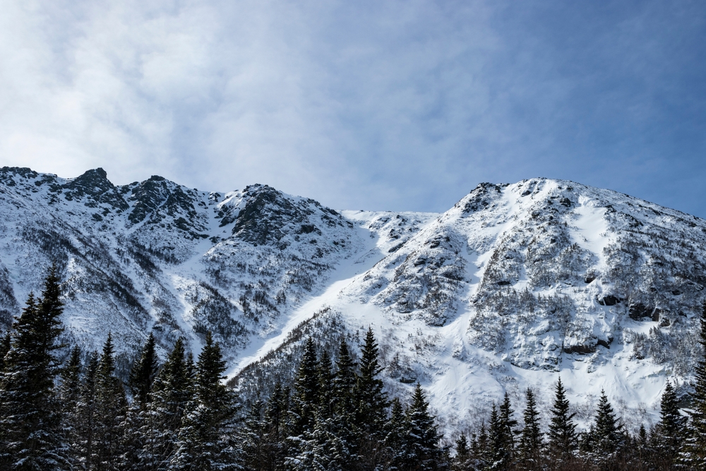 snow covered mountains