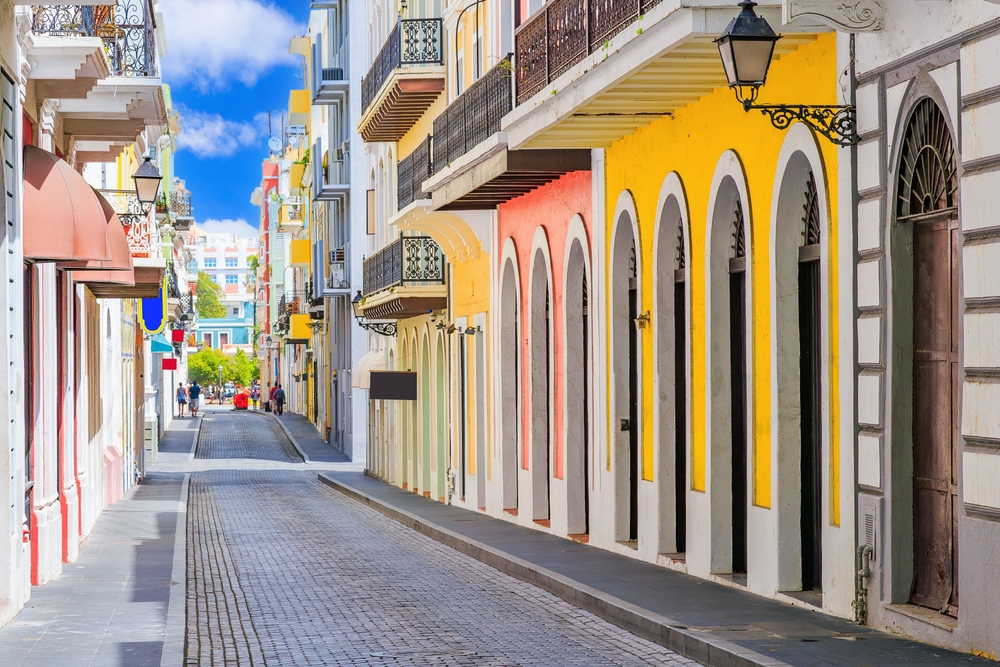 colorful houses on a street