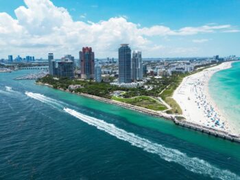 coastal city with a long beach flights from chicago