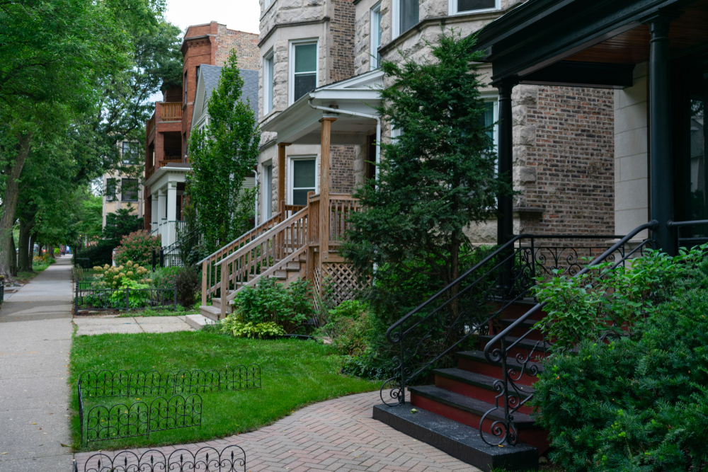 row of old houses