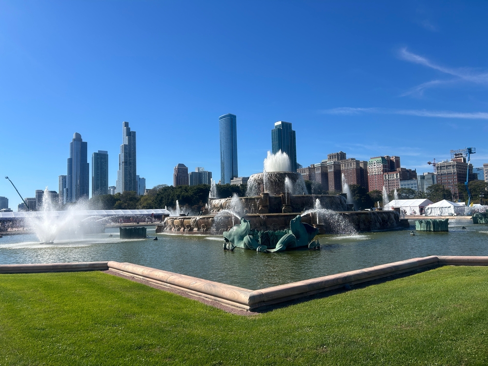 Clarence Buckingham memorial fountain in Grant Park. Chicago, Illinois. 